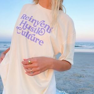 Comfort Colors “Reinvent Hustle Culture” Screenprinted Graphic Tee